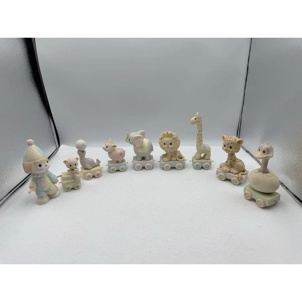 Enesco Precious Moments Birthday Train Newborn - 8‎ Yrs old & Clown VTG 1985